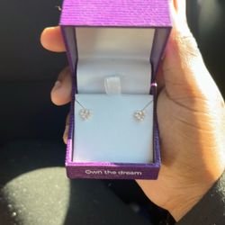 Diamond Gold Plate 14k Earrings  