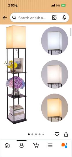 Floor Lamp with Shelves