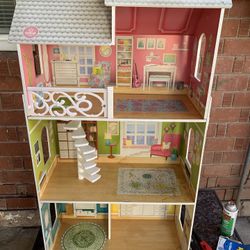 Children's Doll House PlaySet Kids Barbie Toys