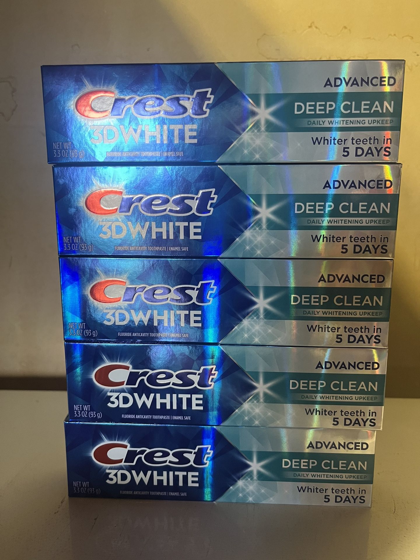 CREST 3D WHITE DEEP CLEAN TOOTHPASTE all for $12