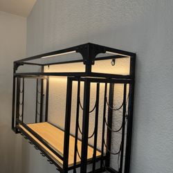 Wall mount wine rack 