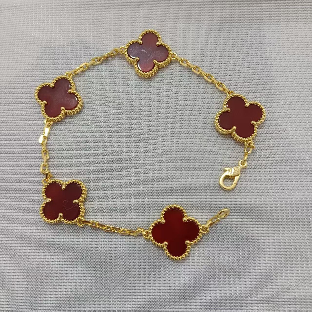 Van Cleef & Arpels Red Clover Bracelet