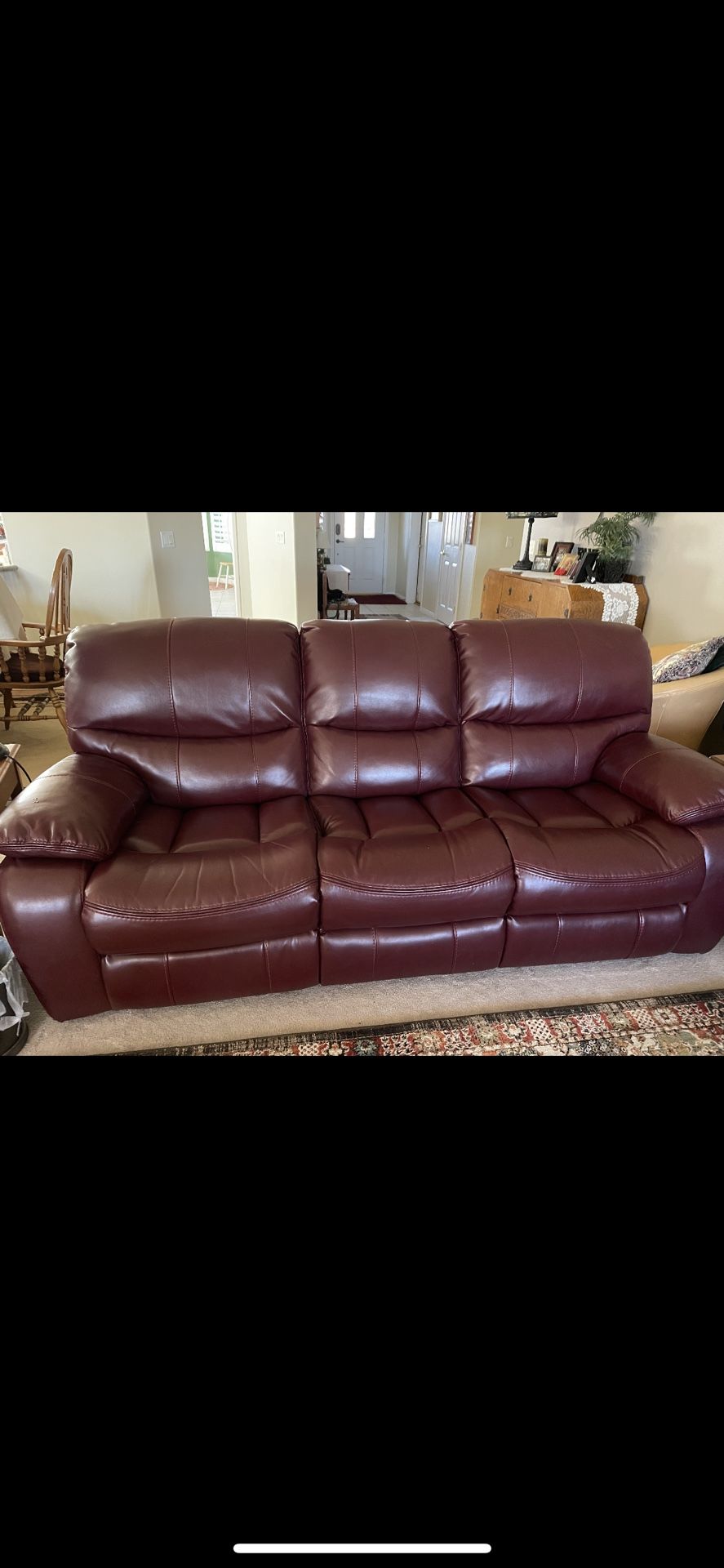 Reclinable Leather Couch