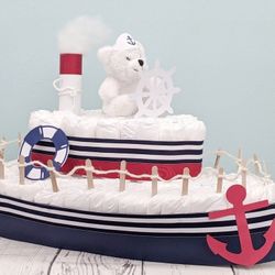 Diaper cake boat