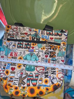 RN Nurse Themed Tote Bag