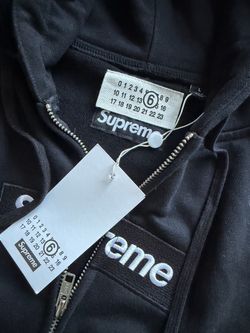Supreme x MM6 Maison Margiela Black Zip Hoodie
