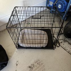 Dog Crate And 2 Gates