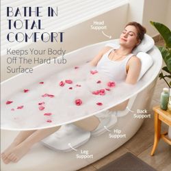 Full Body Bath Pillow with Head and Back Support
