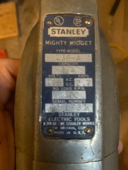 Vintage Stanly Mighty Midget Electric Drill (rare)