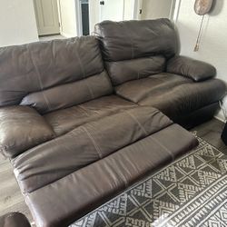 Reclining Leather Couch