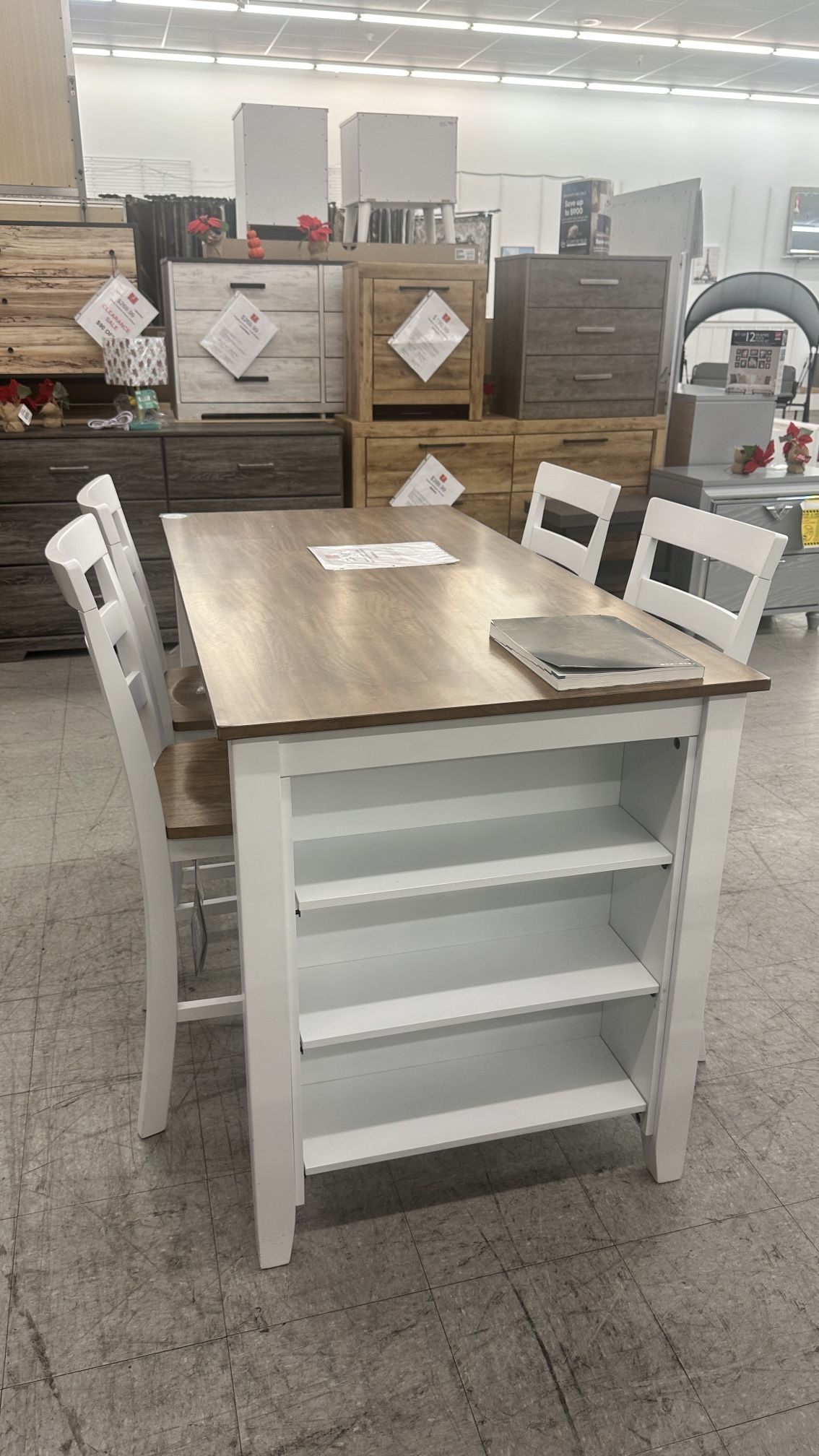 Counter height Dining set with 4 chairs