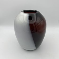 Amethyst White Two Tone Fusion GLASS VASE