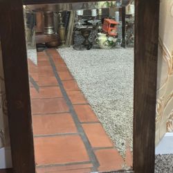 Vintage, Rustic, Reclaimed, Wood Beveled Mirror
