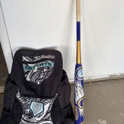 Softball Bag And Bat 