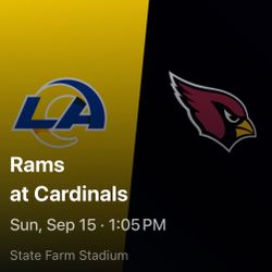Los Angeles Rams At Arizona Cardinals Sec 135 And Sec 136