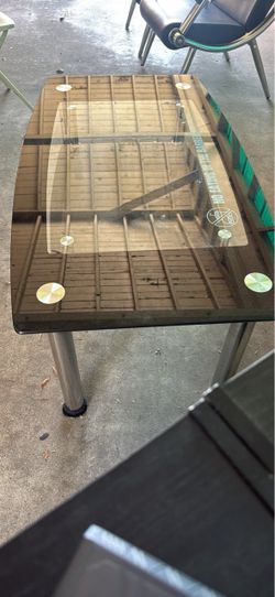 Glass coffee table