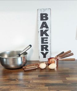 Small Metal Rustic Distressed Bakery Kitchen Decor Farmhouse French Country Sign