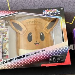 Pokemon Prismatic Evolutions Accessory Pouch Special Collection/Destined Rivals Booster Bundle