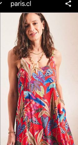 Brand New - Sleeveless, long, wide-leg halter jumpsuit with a vibrant tropical or paisley print