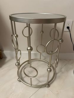 Metal mirrored side / console table