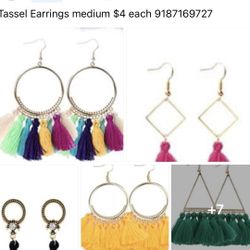 Tassel Earrings $5 each 