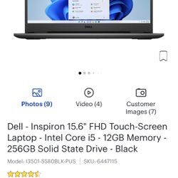 Dell - Inspiron 15.6" FHD Touch-Screen Laptop - Intel Core 15 - 12GB Memory - 256GB Solid State Drive - Black