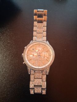 Michael Kors Crystal-Encrusted Chronograph Watch