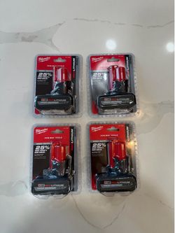 NIB/Sealed Milwaukee M12 5.0Ah High Output Batteries (48-11-2450)