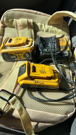 DeWalt 20V Max Batteries 5Ah plus 2Ah and charger