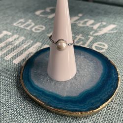 Sterling Silver Pearl Ring
