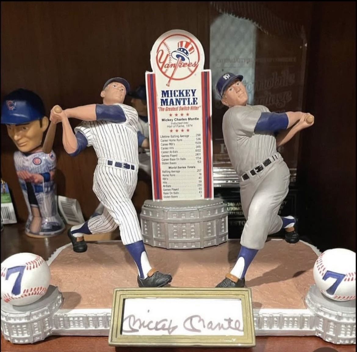 Yankees Mickey Mantle Autographed Switch-Hitter Limited Edition Figurine