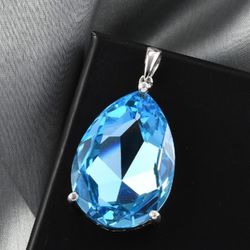 Swarovski Crystal  Aquamarine Pendant 