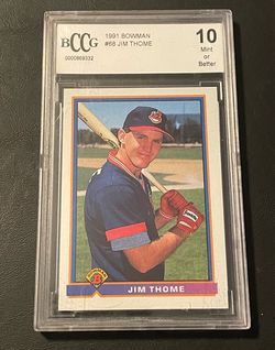 91 Bowman Indians Jim Thome graded 10 rookie card