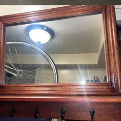 West Elm ENTRYWAY COAT RACK MIRROR 32”x 26