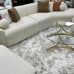 LARGE contemporary CURVED SECTIONAL !!! 😍🤍😍