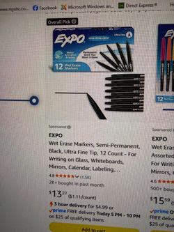 Brand new box of expo ultra fine markers