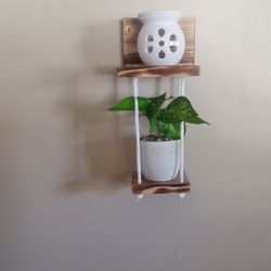 Hanging 3 Tier Shelves & Wall Mounted Candle Holder