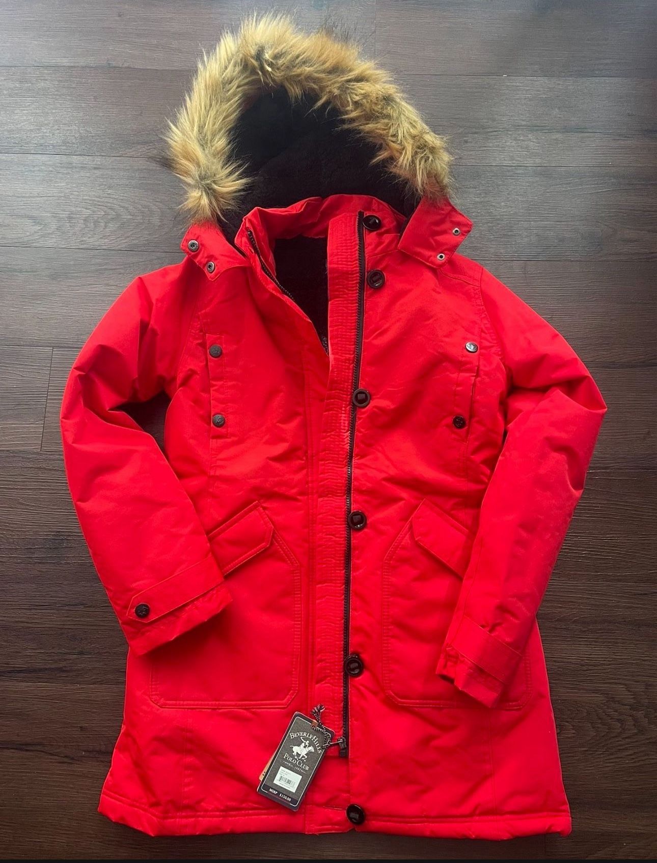 New Winter Jacket - Long Length Quilted Bubble Puffer Parka - Heavyweight Weather Resistant Coat, size M, runs smaller