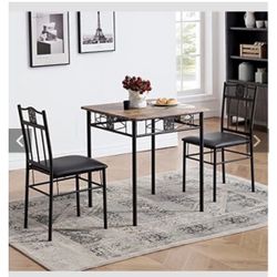 Vecelo 3 Piece Dining Room/Kitchen Table