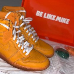 Nike Air Jordan Shoes 1 Retro High Men's Size 11 Gatorade Orange Peel AJ5997-880