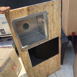 Custom Kitchen Counter- EMPAVA Stove/ Bar Sink