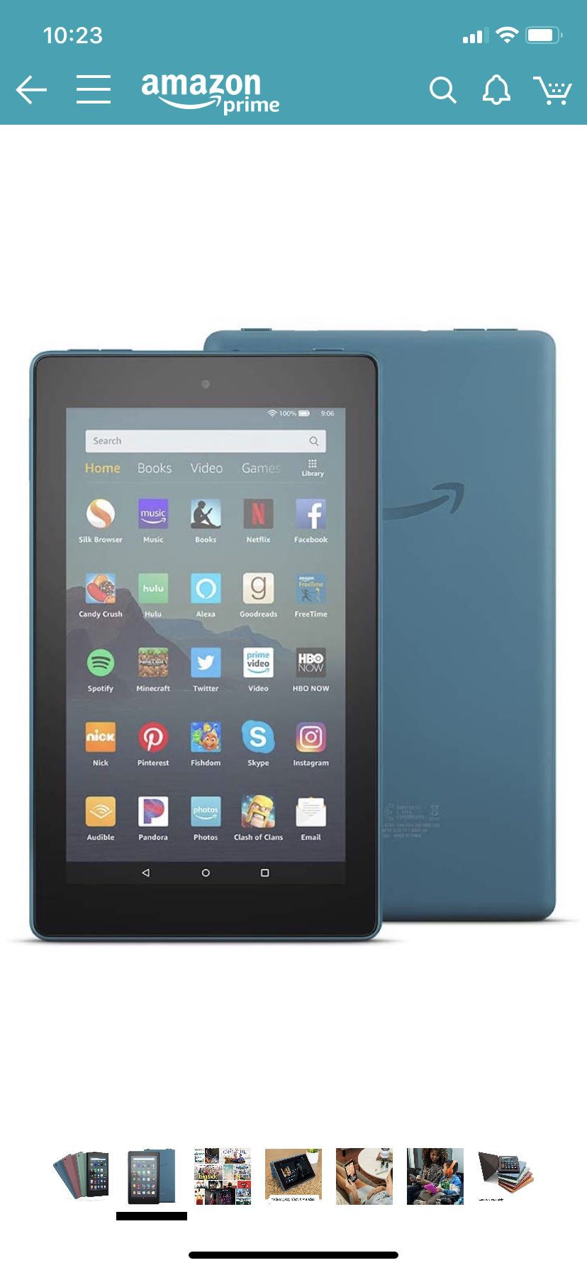 New Amazon Kindle Fire 7 32gb plus Blue Case