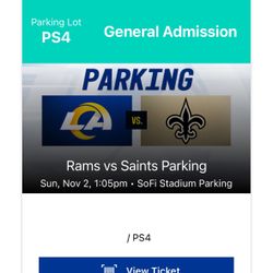Rams vs Saints PS4 PARKING $85