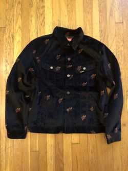 Supreme - Velvet Trucker Jacket Sacred Hearts - Medium