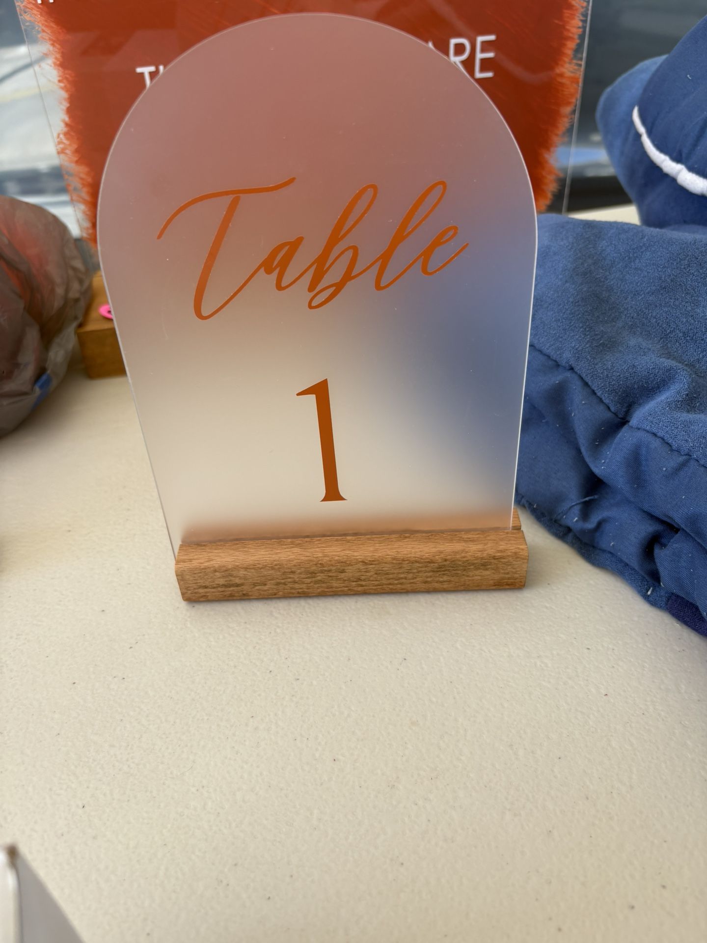Table Numbers For Wedding