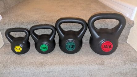 Kettlebell Set 5, 10, 15, 20 LB