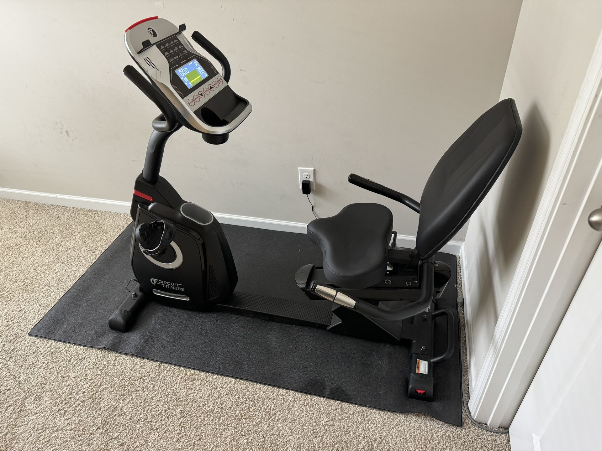 Exercise Bike Recumbent Magnetic with 15 Workout Programs, LCD and Heart Rate Monitor