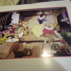 Snow white And The Dwarfs 1994 Exclusive Commemorative Lithograph