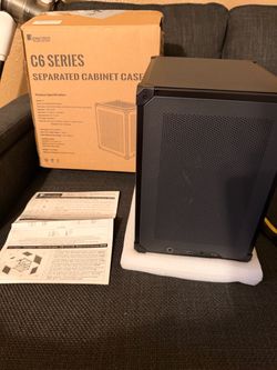 JONSBO C6 Black Mini-ITX/mATX Mesh PC Case, Compact and Simple Micro-ATX Desktop Chassis, Tool-free Top Cover/Side Panel Opening, ATX Power Supply Sup