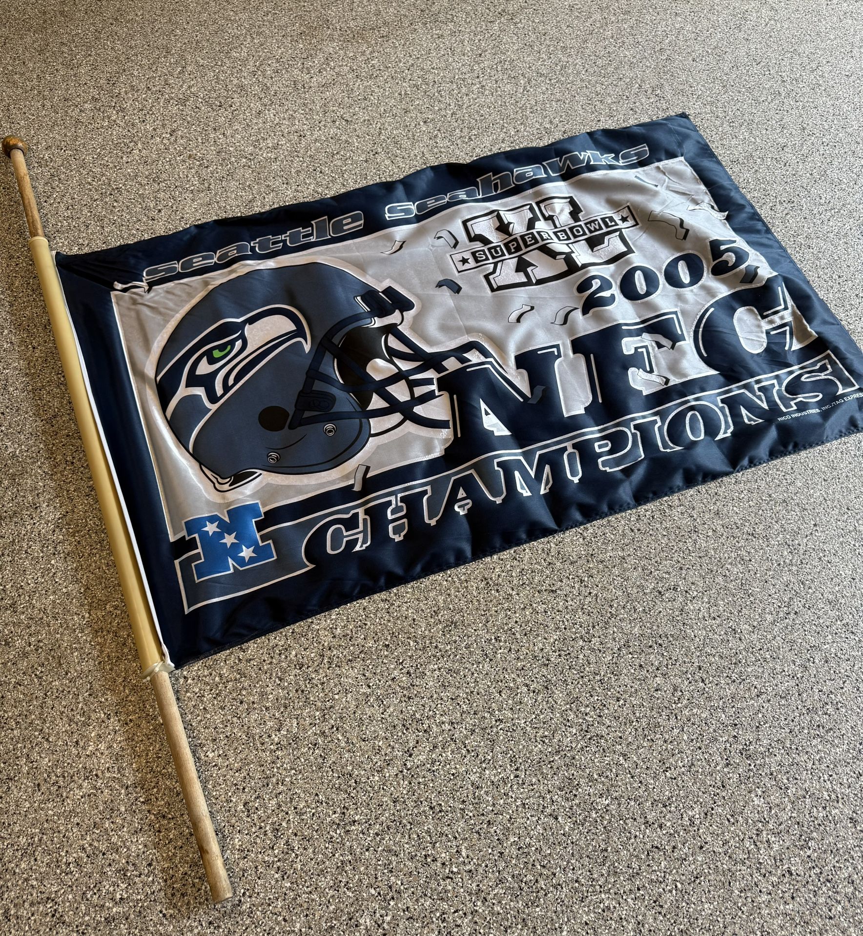 Seattle Seahawks Football 2005 NFC Champions Flag